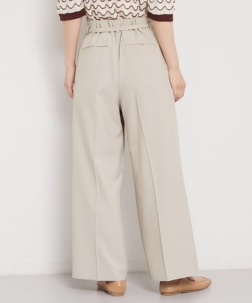 THE SHOP TK (ザ ショップ ティーケー )の「【セットアップ可】麻調共ベルト付 ワイドパンツ(その他パンツ・レディース・チャコールグレー/ナチュラル・12/13)」の14枚目の写真