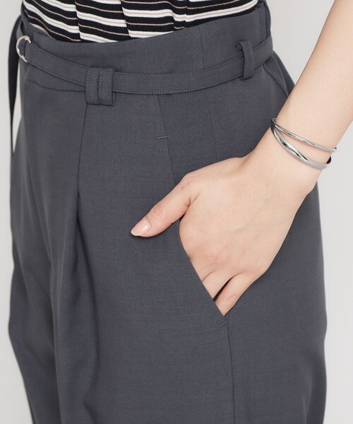 THE SHOP TK (ザ ショップ ティーケー )の「【セットアップ可】麻調共ベルト付 ワイドパンツ(その他パンツ・レディース・チャコールグレー/ナチュラル・12/13)」の22枚目の写真