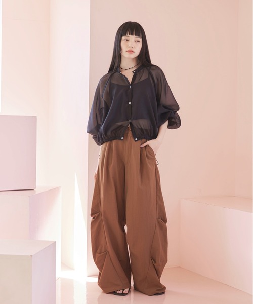 PILIT（ピリット）の「タックバレルパンツ（その他パンツ・レディース・モカ/ブラック/オリーブ・MEDIUM）」の13枚目の写真