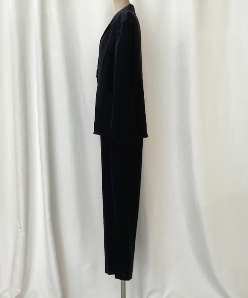 Q(キュー)の「ストレートリラックスパンツ(その他パンツ・レディース・ライトオリーブ/ダークネイビー・MEDIUM)」の15枚目の写真