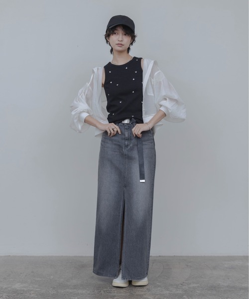ハート刺繍タンクトップ（タンクトップ）｜Eimee Law（エイミーロウ