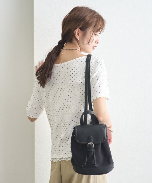 mystic(ミスティック)の「【5色展開◎】レースドッキングオフショル半袖Tシャツ(Tシャツ/カットソー・レディース・オフホワイト/グレー/ホワイト/ピンク/ブラック・FREE)」の19枚目の写真