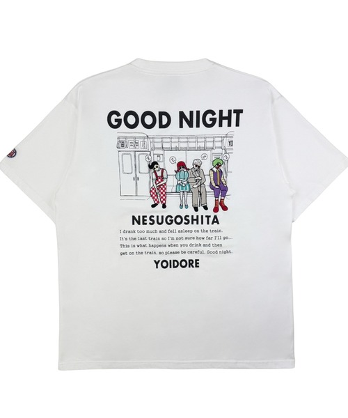 CORPUS TOKYO（コーパス トーキョー）の「【YOIDORE/酔いどれ】電車寝過ごした 半袖 Tシャツ（Tシャツ/カットソー・メンズ・ブラック/ネイビー/ホワイト・M/L/XL/S）」の4枚目の写真