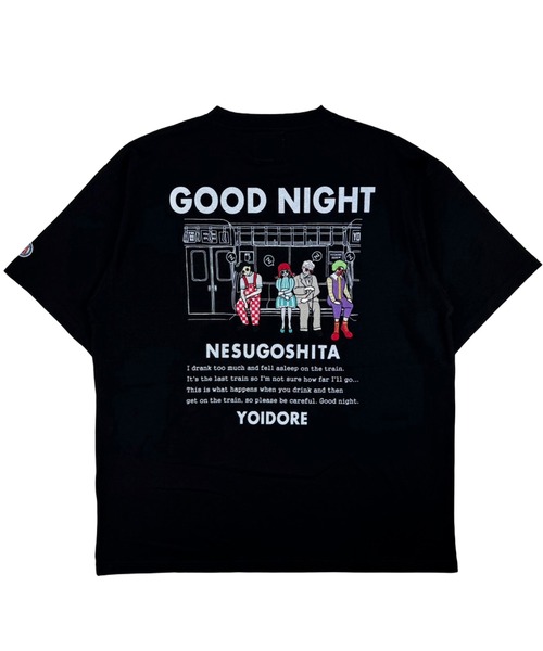CORPUS TOKYO（コーパス トーキョー）の「【YOIDORE/酔いどれ】電車寝過ごした 半袖 Tシャツ（Tシャツ/カットソー・メンズ・ブラック/ネイビー/ホワイト・M/L/XL/S）」の14枚目の写真