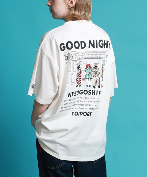 CORPUS TOKYO（コーパス トーキョー）の「【YOIDORE/酔いどれ】電車寝過ごした 半袖 Tシャツ（Tシャツ/カットソー・メンズ・ブラック/ネイビー/ホワイト・M/L/XL/S）」の18枚目の写真