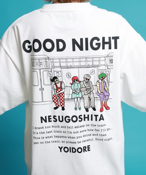 CORPUS TOKYO（コーパス トーキョー）の「【YOIDORE/酔いどれ】電車寝過ごした 半袖 Tシャツ（Tシャツ/カットソー・メンズ・ブラック/ネイビー/ホワイト・M/L/XL/S）」の21枚目の写真