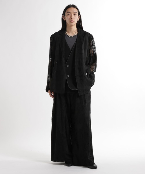 HARE（ハレ）の「【SET UP対応】キリカエレースジャケット(HARE)（テーラードジャケット・メンズ・ブルー/ブラック・FREE）」の4枚目の写真