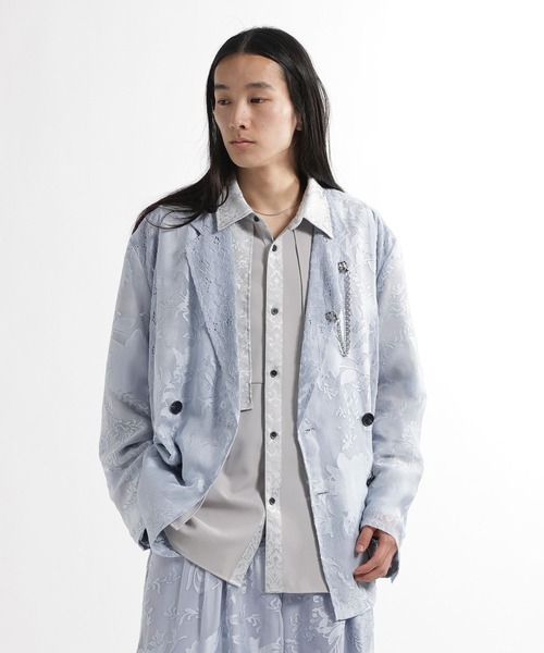 HARE（ハレ）の「【SET UP対応】キリカエレースジャケット(HARE)（テーラードジャケット・メンズ・ブルー/ブラック・FREE）」の17枚目の写真