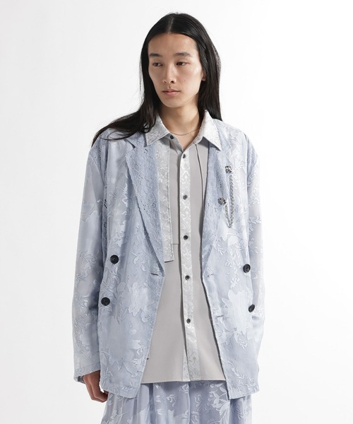 HARE（ハレ）の「【SET UP対応】キリカエレースジャケット(HARE)（テーラードジャケット・メンズ・ブルー/ブラック・FREE）」の18枚目の写真