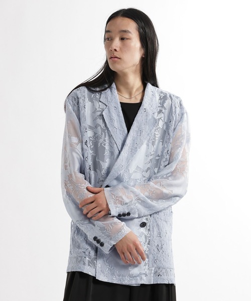 HARE（ハレ）の「【SET UP対応】キリカエレースジャケット(HARE)（テーラードジャケット・メンズ・ブルー/ブラック・FREE）」の20枚目の写真