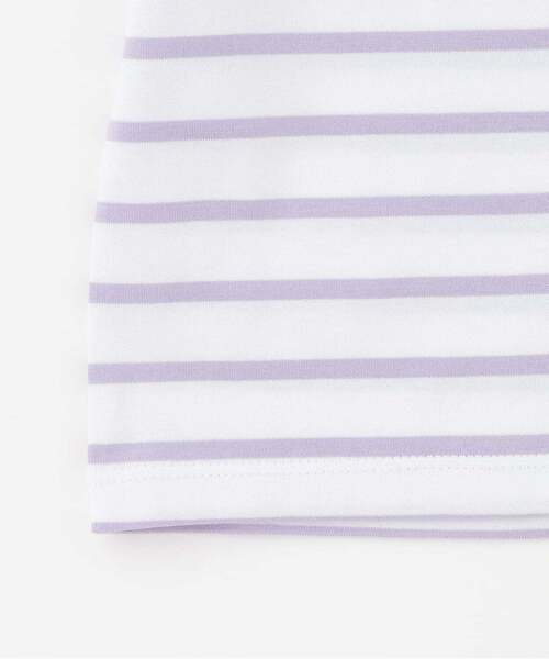 kate spade new york kids(ケイトスペードニューヨーク)の「【人気商品再入荷】【直営店で取り扱い無し】ガールズ ストライプTシャツ(Tシャツ/カットソー・キッズ・ライラック/ブラック・160cm/150cm/140cm)」の6枚目の写真