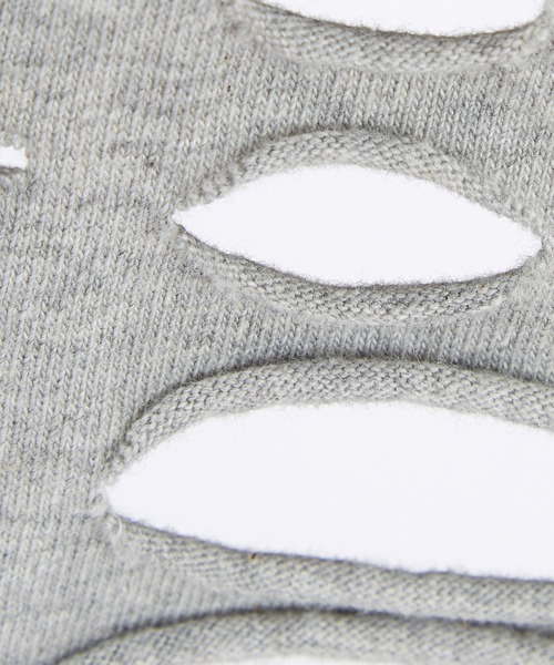 a.p.o.v.(エーピーオービー)の「a.p.o.v. クラッシュ&ダメージコットンオーバーサイズTシャツ(Tシャツ/カットソー・メンズ・グレー/ブラック/ホワイト・ONESIZE)」の14枚目の写真