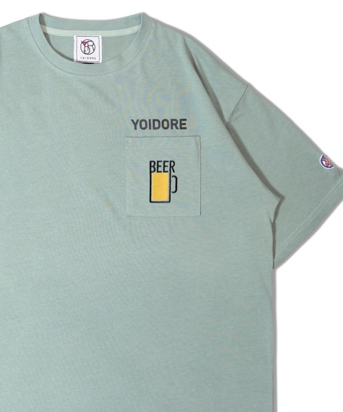 JACKROSE(ジャックローズ)の「YOIDORE サメ乾杯ポケット TEE(Tシャツ/カットソー・メンズ・ライトグリーン/ブラック・M/XL/L)」の2枚目の写真