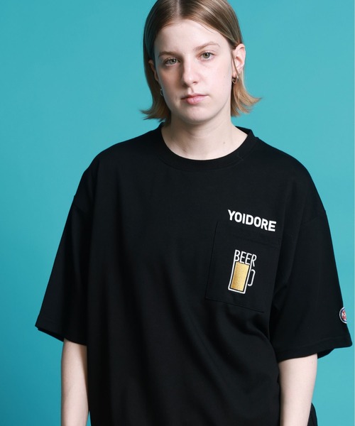 JACKROSE(ジャックローズ)の「YOIDORE サメ乾杯ポケット TEE(Tシャツ/カットソー・メンズ・ライトグリーン/ブラック・M/XL/L)」の3枚目の写真