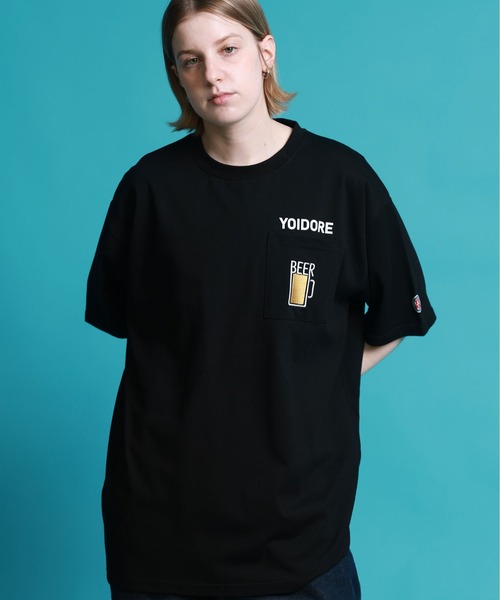 JACKROSE(ジャックローズ)の「YOIDORE サメ乾杯ポケット TEE(Tシャツ/カットソー・メンズ・ライトグリーン/ブラック・M/XL/L)」の4枚目の写真