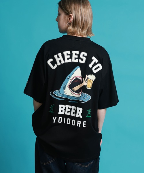 JACKROSE(ジャックローズ)の「YOIDORE サメ乾杯ポケット TEE(Tシャツ/カットソー・メンズ・ライトグリーン/ブラック・M/XL/L)」の11枚目の写真