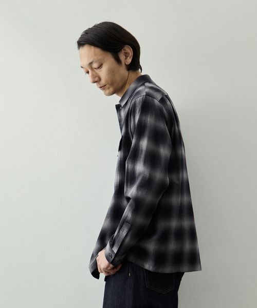 KEY TIMEZ(キータイムズ)の「【KEY TIMEZ/キータイムズ】ロープインディゴオンブレチェックシャツ(シャツ/ブラウス・メンズ・ブラウン/ネイビー・1/2)」の11枚目の写真