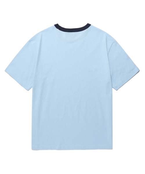 AECA(エイカ)の「AECA OVAL EMBLEM GRAPHIC RINGER HALF SLEEVE TEE-SKY BLUE(Tシャツ/カットソー・メンズ・その他・M/L/XL)」の3枚目の写真