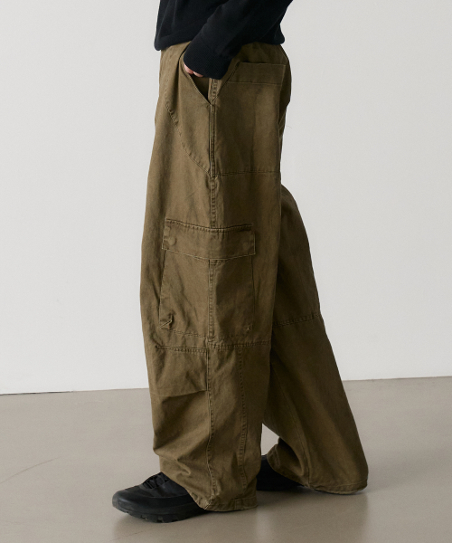 NOUN(ノウン)の「washed cargo pants (khaki)(その他パンツ・メンズ・その他・0/1/2)」の1枚目の写真