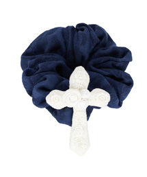 LUVISTRUE（ラヴイズトゥルー）の「EL CROSS HAIRBAND(NAVY)（シュシュ）」
