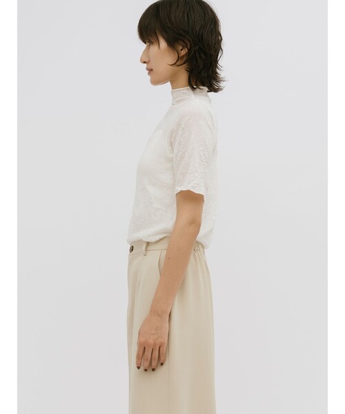 MIDIUMISOLID(ミディウミソリッド)の「MIDIUMISOLID for Ladies シースルーハイネックスリーブインナー(Tシャツ/カットソー・レディース・ブラック/ライトブルー/オフホワイト/ピンク/ライトグレー・FREE)」の16枚目の写真