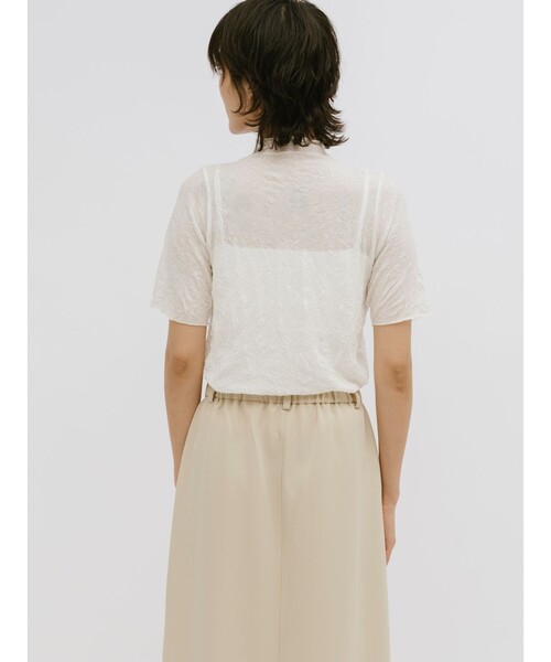 MIDIUMISOLID(ミディウミソリッド)の「MIDIUMISOLID for Ladies シースルーハイネックスリーブインナー(Tシャツ/カットソー・レディース・ブラック/ライトブルー/オフホワイト/ピンク/ライトグレー・FREE)」の17枚目の写真