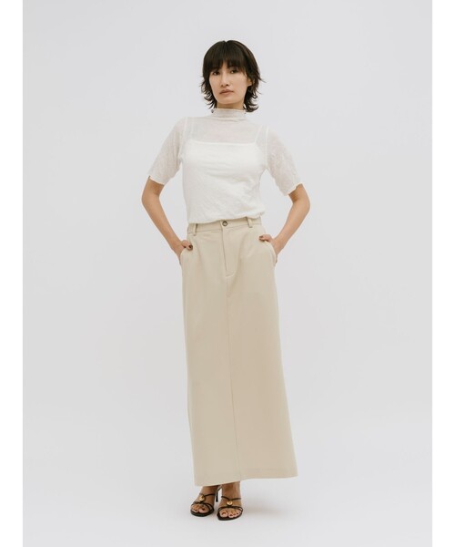 MIDIUMISOLID(ミディウミソリッド)の「MIDIUMISOLID for Ladies シースルーハイネックスリーブインナー(Tシャツ/カットソー・レディース・ブラック/ライトブルー/オフホワイト/ピンク/ライトグレー・FREE)」の18枚目の写真