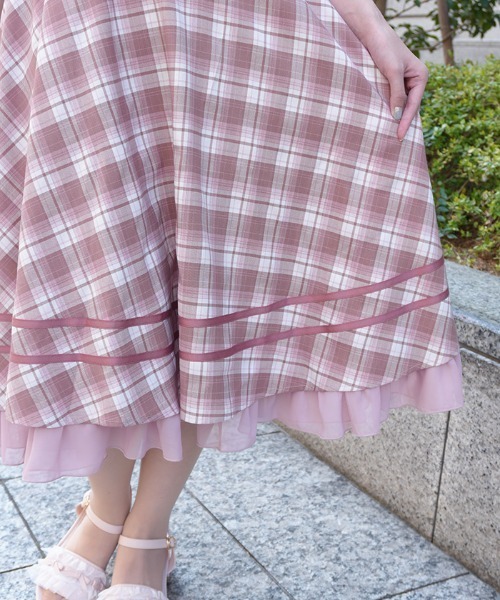 axes femme POETIQUE（アクシーズファムポエティック）の「ベルト付きサーキュラーＳＫ（スカート・レディース・サックスブルー/グレー/ピンク・MEDIUM）」の11枚目の写真