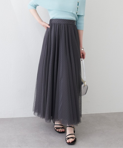 natural couture（ナチュラルクチュール）の「エアリーチュールスカート（スカート・レディース・その他1/ピンク/ブラック/アイボリー/グレー・LARGE/MEDIUM）」の5枚目の写真
