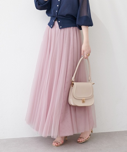 natural couture（ナチュラルクチュール）の「エアリーチュールスカート（スカート・レディース・その他1/ピンク/ブラック/アイボリー/グレー・LARGE/MEDIUM）」の20枚目の写真