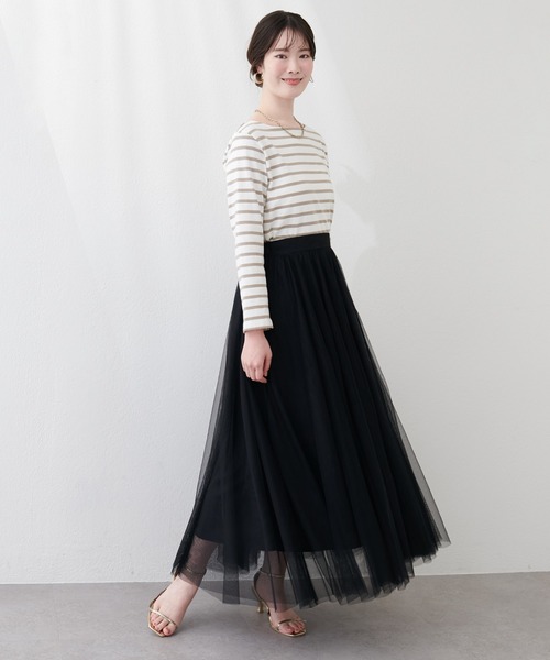 natural couture（ナチュラルクチュール）の「エアリーチュールスカート（スカート・レディース・その他1/ピンク/ブラック/アイボリー/グレー・LARGE/MEDIUM）」の12枚目の写真
