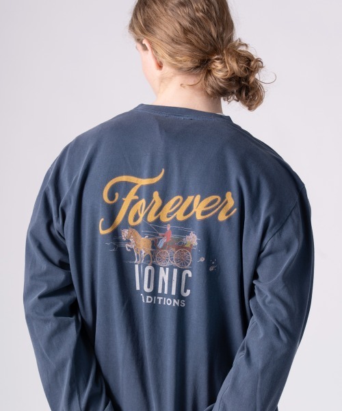 rehacer（レアセル）の「rehacer TEE :  Flower Coach Man Vintage Wash T / フラワーコーチマン ヴィンテージ ウオッシュ T（Tシャツ/カットソー・メンズ・ネイビー/スミクロ・MEDIUM/LARGE/X-LARGE/SMALL）」の2枚目の写真