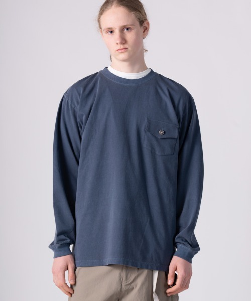 rehacer（レアセル）の「rehacer TEE :  Flower Coach Man Vintage Wash T / フラワーコーチマン ヴィンテージ ウオッシュ T（Tシャツ/カットソー・メンズ・ネイビー/スミクロ・MEDIUM/LARGE/X-LARGE/SMALL）」の6枚目の写真