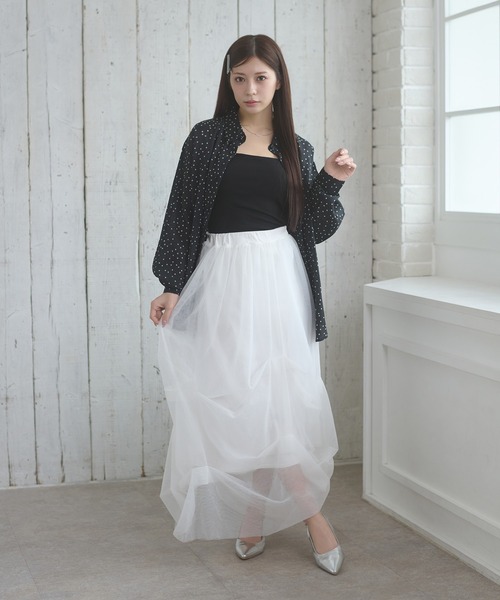 Ambre Neige（アンブルネージュ）の「2way sheer dot shirt / 2WAYドットシアーシャツ（シャツ/ブラウス・レディース・オフホワイト/ブラック・FREE）」の15枚目の写真