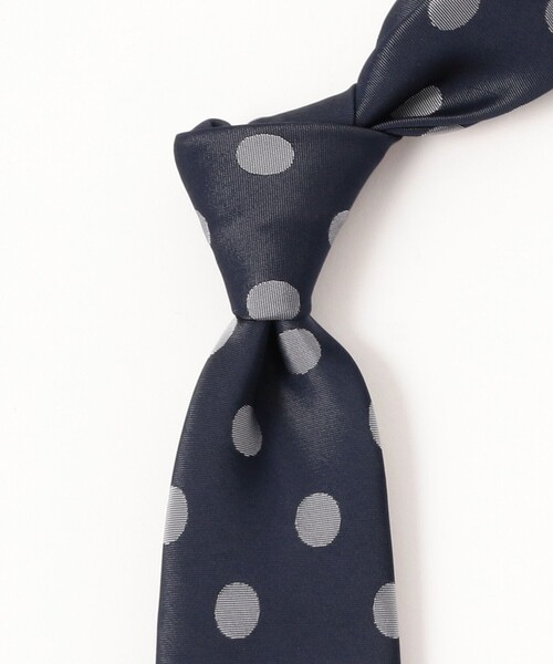 BEAMS PLUS(ビームスプラス)の「Dot Pattern Tie(ネクタイ・メンズ・イエロー/ネイビー・ONE SIZE)」の8枚目の写真