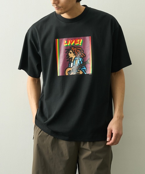 CITY COUNTRY CITY(シティーカントリーシティー)の「【CITY COUNTRY CITY/シティカントリーシティ】CITY COUNTRY CITY x BOB MARLEY_COTTON T-SHIRT_LIVE(Tシャツ/カットソー・メンズ・ホワイト/ブラック・M/L)」の2枚目の写真