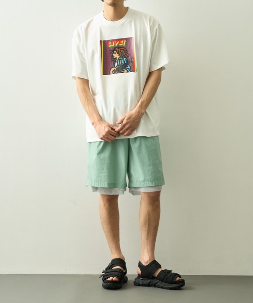 CITY COUNTRY CITY(シティーカントリーシティー)の「【CITY COUNTRY CITY/シティカントリーシティ】CITY COUNTRY CITY x BOB MARLEY_COTTON T-SHIRT_LIVE(Tシャツ/カットソー・メンズ・ホワイト/ブラック・M/L)」の3枚目の写真