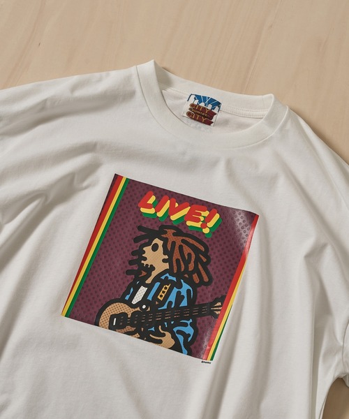 CITY COUNTRY CITY(シティーカントリーシティー)の「【CITY COUNTRY CITY/シティカントリーシティ】CITY COUNTRY CITY x BOB MARLEY_COTTON T-SHIRT_LIVE(Tシャツ/カットソー・メンズ・ホワイト/ブラック・M/L)」の10枚目の写真