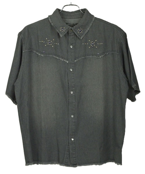 8(eight)(エイト)の「スタッズ デニムシャツ(シャツ/ブラウス・メンズ・ネイビー/サックスブルー/ブラック・MEDIUM/LARGE)」の11枚目の写真