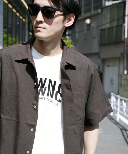 HIDEAWAYS NICOLE(ハイダウェイニコル)の「ピグメント加工ロゴプリント半袖Tシャツ(Tシャツ/カットソー・メンズ・チャコールグレー/ホワイト・M/XL/L)」の14枚目の写真