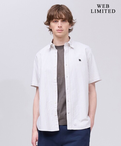 J.PRESS(ジェイプレス)の「大人気【WEB限定】バックブル 半袖シャツ / B.D. _26年モデル(シャツ/ブラウス・メンズ・ブルー系/ホワイト系/ベージュ系1/ブルー系1・X-LARGE/LARGE/MEDIUM)」の2枚目の写真