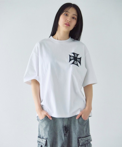 GALLIS ADDICTION(ガリスアディクション)の「GA Cross Logo刺繍 Tee(Tシャツ/カットソー・メンズ・ホワイト/ブラック・L/M)」の5枚目の写真