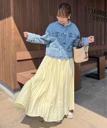 スカート（イエロー/黄色系・ロング・マキシ丈）ファッション通販