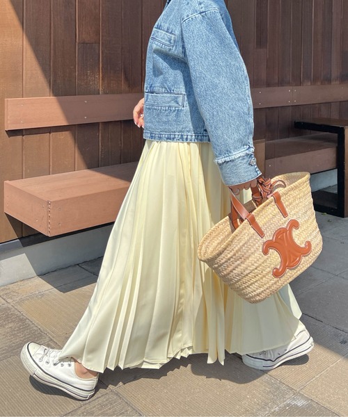 CURA CLOSET（キュラ クローゼット）の「【loverara.loverara select】プリーツスカート/ウエスト総ゴム/ストレスフリー（スカート・レディース・ホワイト/イエロー/ピンク・フリー）」の17枚目の写真