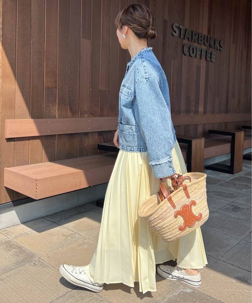 CURA CLOSET（キュラ クローゼット）の「【loverara.loverara select】プリーツスカート/ウエスト総ゴム/ストレスフリー（スカート・レディース・ホワイト/イエロー/ピンク・フリー）」の20枚目の写真