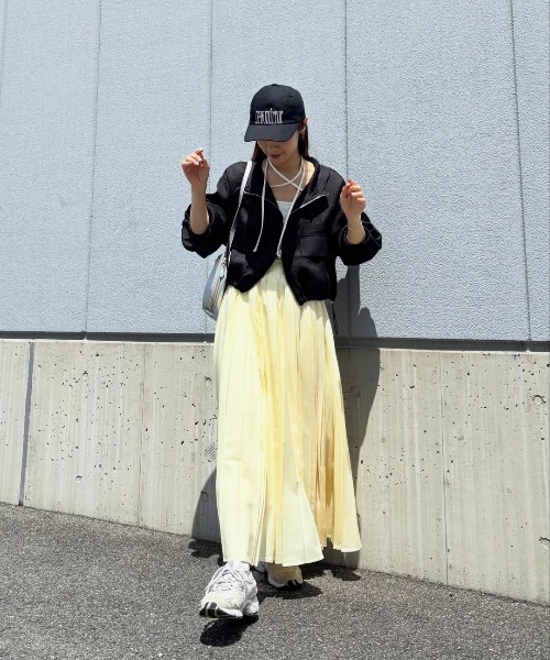 CURA CLOSET（キュラ クローゼット）の「【loverara.loverara select】プリーツスカート/ウエスト総ゴム/ストレスフリー（スカート・レディース・ホワイト/イエロー/ピンク・フリー）」の11枚目の写真