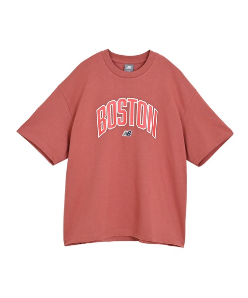 NEW BALANCE(ニューバランス)の「エンブロイダリードNBショートスリーブTシャツ(Tシャツ/カットソー・メンズ・レンガ・SMALL/MEDIUM/LARGE/X-LARGE/XX-LARGE)」の4枚目の写真