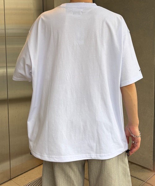link lot(リンクロット)の「【KANGOL】ドローコード付き 胸ロゴハート刺繍 ワンポイント Tシャツ(Tシャツ/カットソー・メンズ・ブラック/ホワイト/チャコール/ネイビー・XL/M/L)」の7枚目の写真