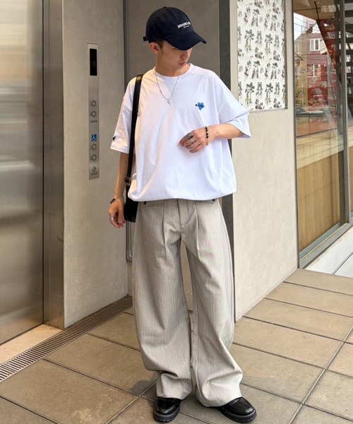 link lot(リンクロット)の「【KANGOL】ドローコード付き 胸ロゴハート刺繍 ワンポイント Tシャツ(Tシャツ/カットソー・メンズ・ブラック/ホワイト/チャコール/ネイビー・XL/M/L)」の10枚目の写真