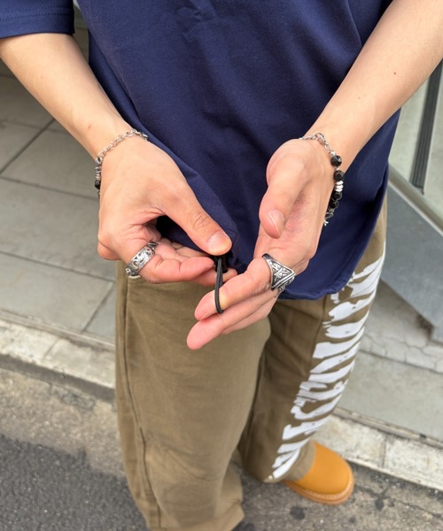 link lot(リンクロット)の「【KANGOL】ドローコード付き 胸ロゴハート刺繍 ワンポイント Tシャツ(Tシャツ/カットソー・メンズ・ブラック/ホワイト/チャコール/ネイビー・XL/M/L)」の5枚目の写真